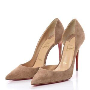 Christian Louboutin Iriza 100 Veau in Velour Cappuccino